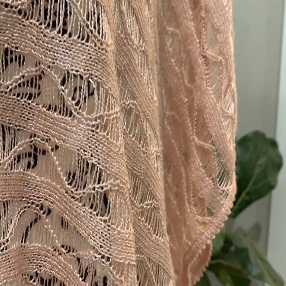 Vintage Betsey Johnson | Blush Crochet draped Top - Picture 4 of 5